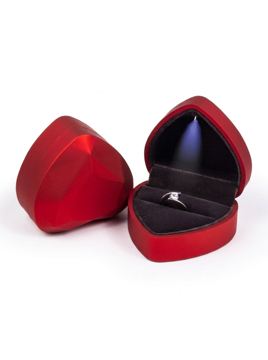 Pink Heart Ring Box