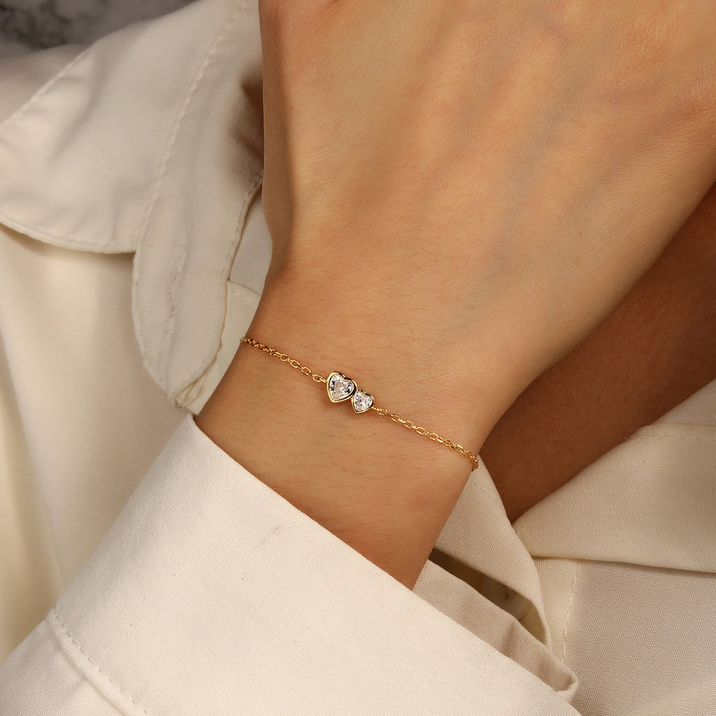 Double Heart Bracelet