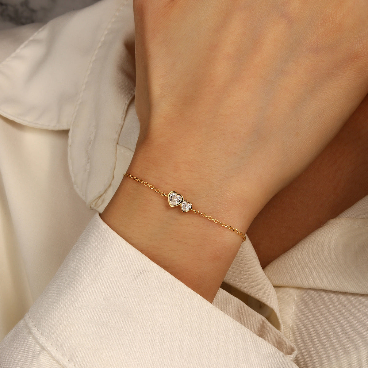 Double Heart Bracelet